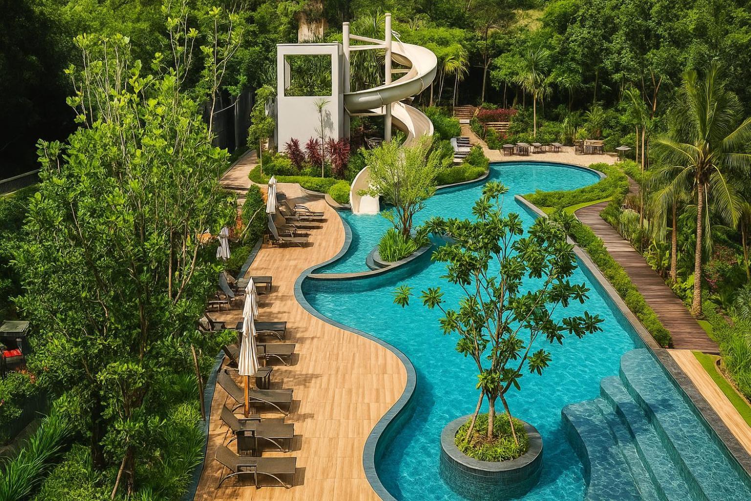 Luxury Hill Pool View Near And Walking Street In