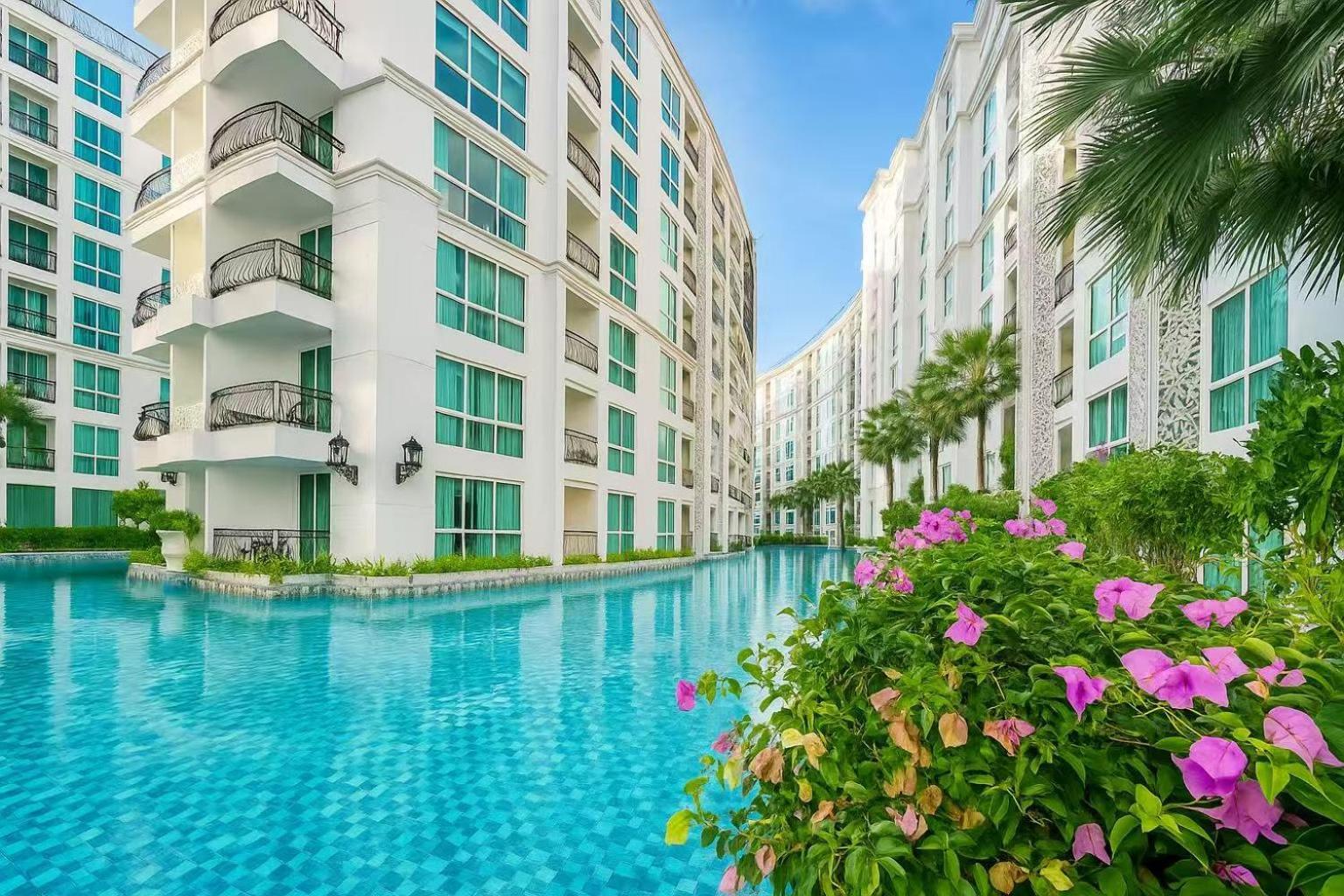 芭提雅市中心民宿预定 Olympus水系公寓酒店 健身房 步行街 海滩附近 一居室 Apartment *