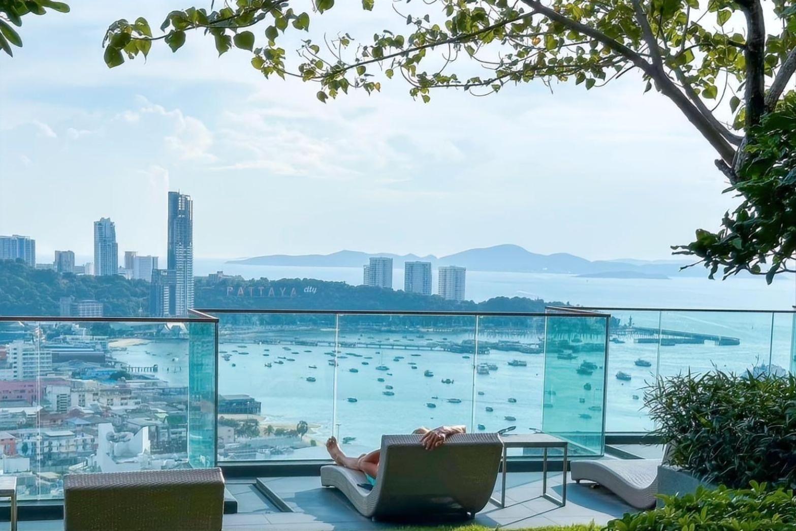 芭提雅 市中心 海景公寓预定 健身房 无边泳池 临近海滩 日光浴 22f Apartment *