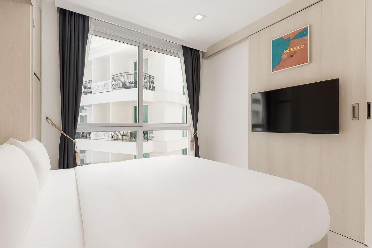 Apartment 芭提雅市中心民宿预定 Olympus水系公寓酒店 健身房 步行街 海滩附近 一居室