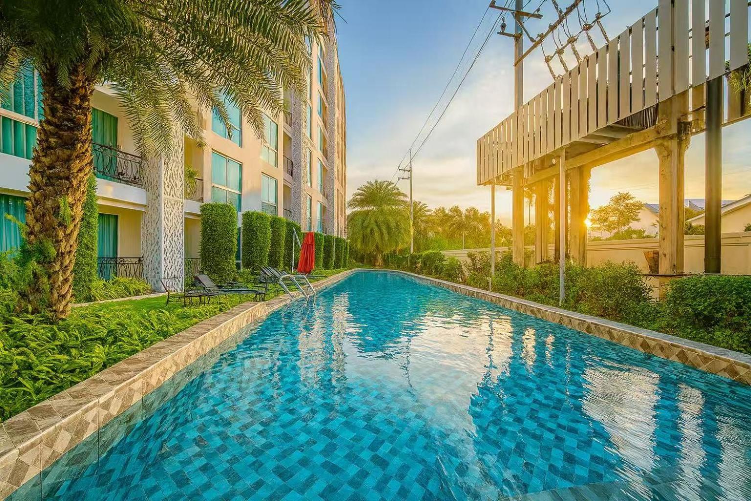 芭提雅市中心民宿预定 Olympus水系公寓酒店 健身房 步行街 海滩附近 一居室 Apartment Pattaya