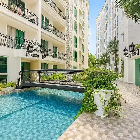 Apartment 芭提雅市中心民宿预定 Olympus水系公寓酒店 健身房 步行街 海滩附近 一居室
