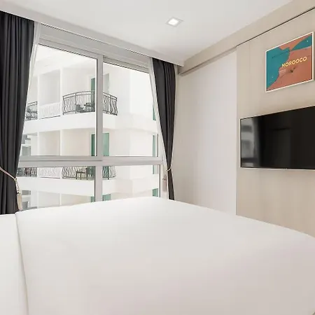 Apartment 芭提雅市中心民宿预定 Olympus水系公寓酒店 健身房 步行街 海滩附近 一居室