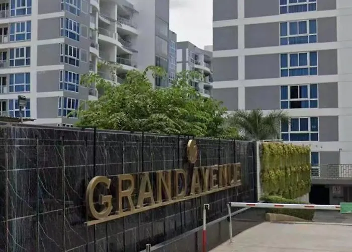 芭堤雅市中心 Grand Avenue 一卧室公寓城景酒吧街 高速互联网智能电视