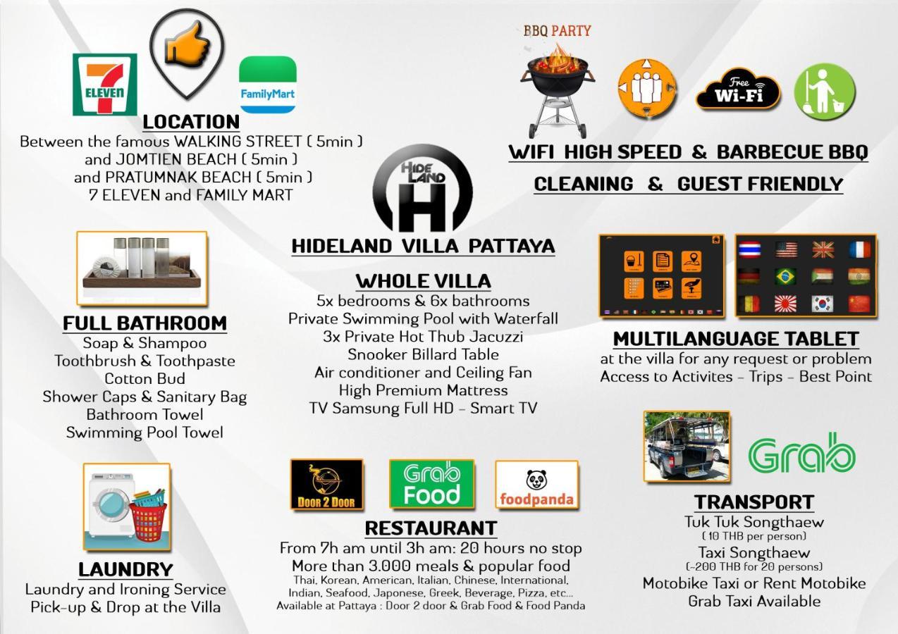 Hideland Luxury Pool Walking Street 5 Bedrooms * Pattaya