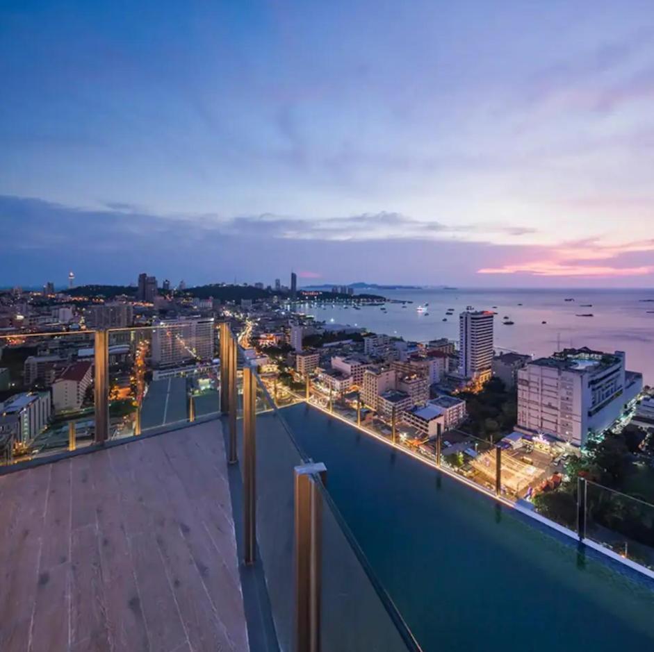 芭提雅市中心海景双卧室 步行街酒吧商场海滩步行几分钟可到