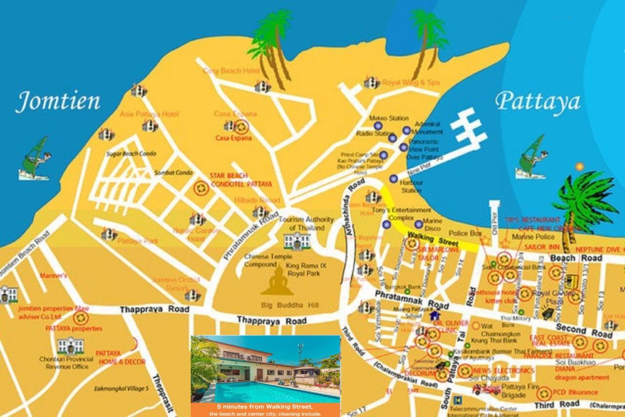 Viewbor - House Walking Street 4 Bedrooms Pousada Pattaya