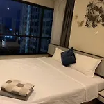 芭提雅市中心海景双卧室 步行街酒吧商场海滩步行几分钟可到 อพาร์ทเม้น *