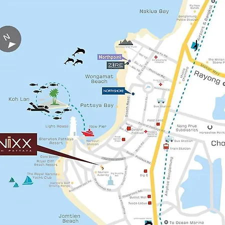 Sea View Spacious Near Walking Street Pattaya