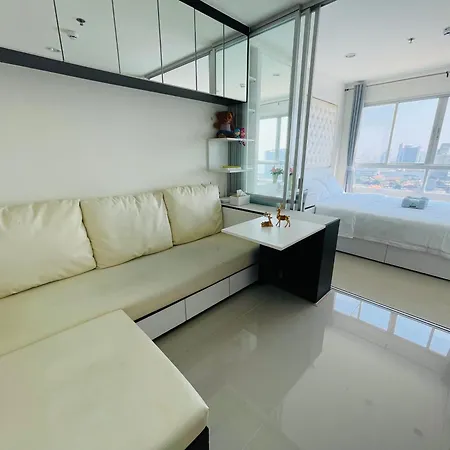 Hotel Nl-市区高层海景公寓-门口有双条车-室内设施齐全-近 Terminal 21-免费游池和健身-lumpini *